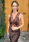 Hire SIR THE LABEL Aries Cut Out Gown in Chocolate Brown