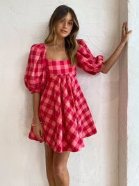 Hire ACLER Perry Dress in Cherry Mix