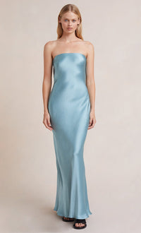 Hire Bec + Bridge Moon Dance Strapless Dress in Sea Spray Blue (seen on Kendall Jenner & Bella Hadid)