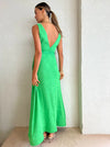 Hire BY NICOLA Starboard Maxi Cross Waist Dress in Parakeet Green