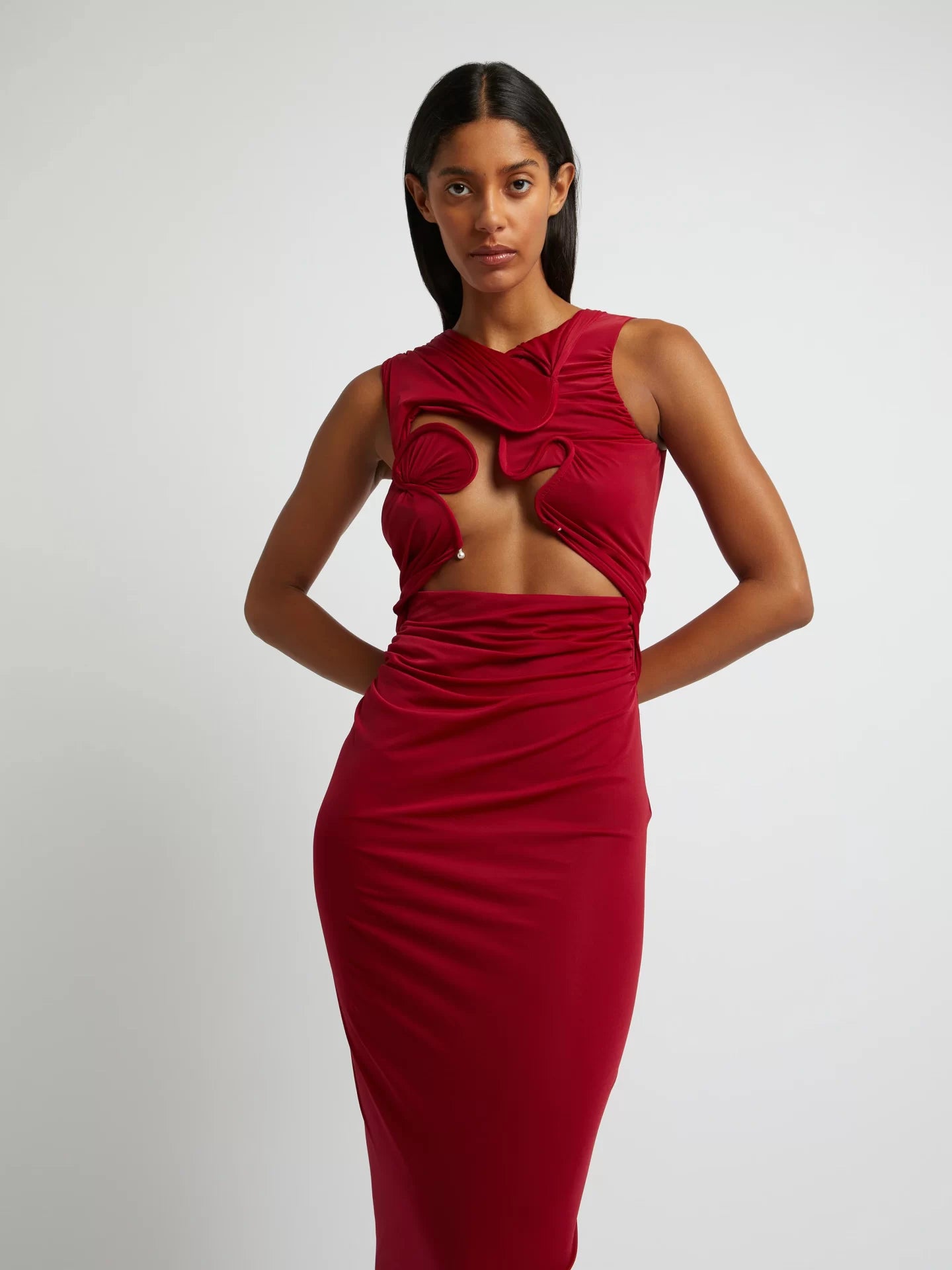 Hire CHRISTOPHER ESBER Venus Tank Dress in Cherry Red – TheOnlyDress Hire