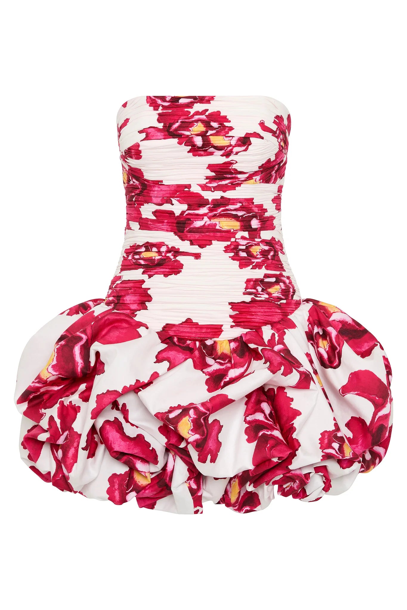 Hire AJE Violette Bubble Hem Mini Dress in Boldly Blooming Pink Floral