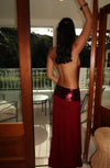 Hire ANCE GRIA Adele Gown in Wine Red