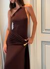 Hire ANCE GRIA Gaia Gown Dress in Brown