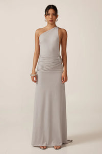 Hire ANCE GRIA Gaia Gown Dress in Silver Blue