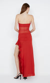 Hire BEC + BRIDGE Celyse Strapless Dress in Rouge Red