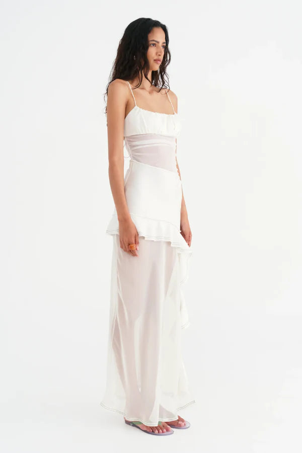 Hire BENNI Delilah Maxi Dress in Off White