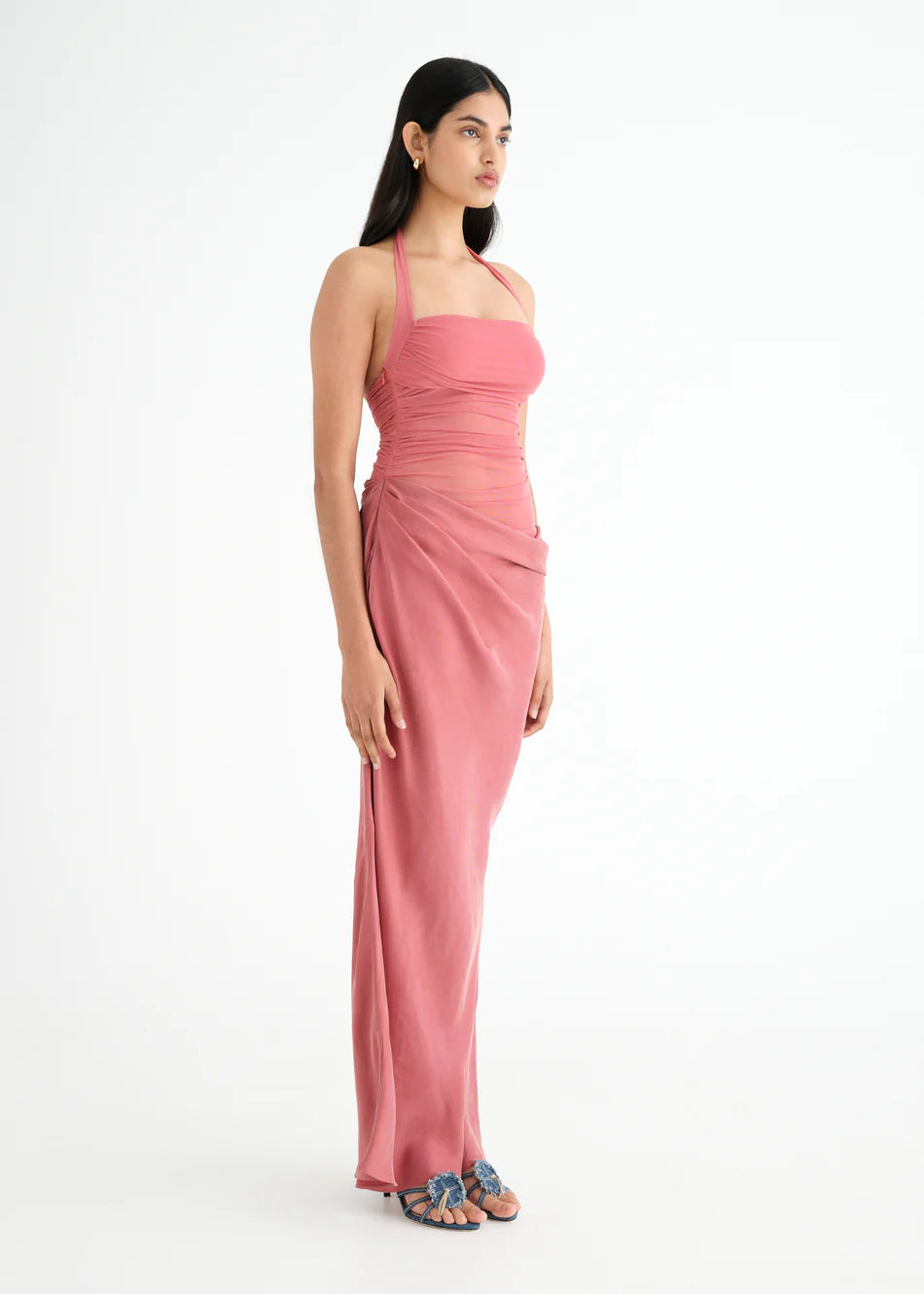 Hire BENNI Gina Maxi Dress in Rose Pink