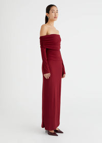 Hire BENNI Lorena Maxi Dress in Merlot Red