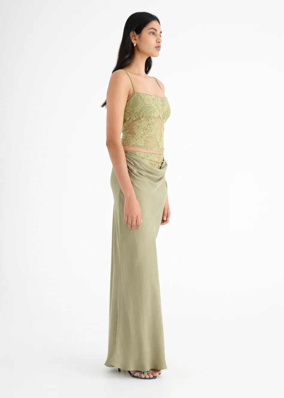 Hire BENNI Miko SET Skirt and Cami Top in Pear Green