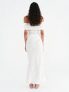 Hire BENNI Nico Off Shoulder Maxi Dress in White