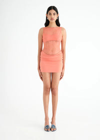 Hire BENNI Raffy Mini Dress in Grapefruit