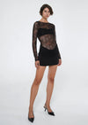 Hire BENNI Yana Lace Mini Dress in Black