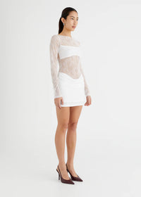 Hire BENNI Yana Lace Mini Dress in White