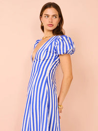 Hire BY NICOLA S/S Wavy Maxi Dress In Stripe Print