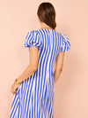 Hire BY NICOLA S/S Wavy Maxi Dress In Stripe Print