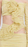 Hire Bec + Bridge Spiral Crush Asym Maxi Dress in Citrus
