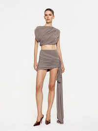 Hire EFFIE KATS Maisie Mini Skirt in Nutmeg