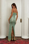Hire FAIT PAR FOUTCH Elizabeth Dress in Malachite Green Sequin