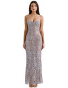 Hire HOUSE OF CB Azzurra Lace Godet Gown in Ice Blue