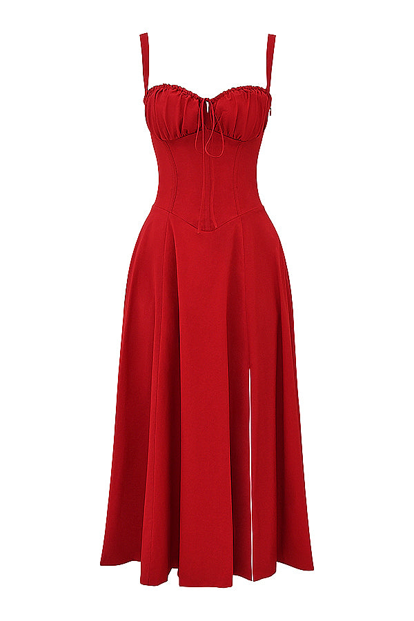 Hire HOUSE OF CB Carmen Red Rose Bustier Sundress