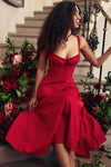 Hire HOUSE OF CB Carmen Red Rose Bustier Sundress