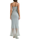 Hire HOUSE OF CB Gabriella Pistachio Ruffled Front Gown