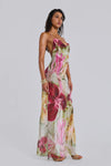 Hire JADED LONDON Dahlia Hand-Beaded Backless Chiffon Maxi Dress