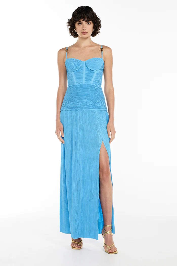 Hire MANNING CARTELL Double Time Pleat Dress In Cerulean Blue