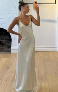 Hire MANNING CARTELL High Voltage Slip Dress in Nude Silver