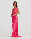 Hire MÉLANI Izabella Gown in Fuchsia Pink