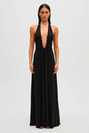 Hire MISHA Jennifer Cupro Maxi Dress in Black