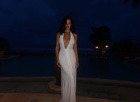 Hire MISHA Jennifer Cupro Maxi Dress in Ivory