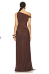 Hire MISHA Sisal Mesh Dress in Espresso Brown