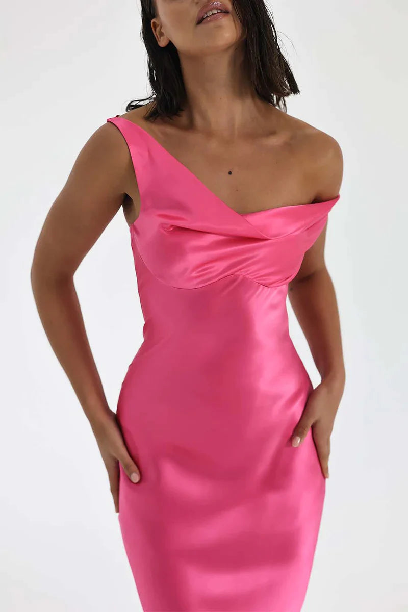 Hire NATALIE ROLT Monika Gown in Neon Pink