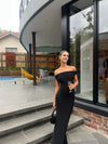 Hire Natalie Rolt Bettina Gown in Black