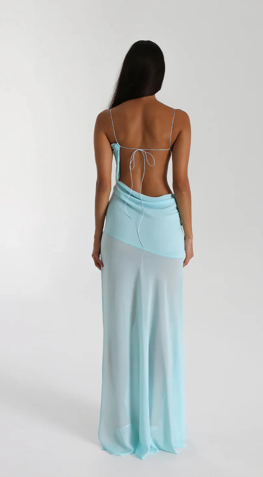 Hire Natalie Rolt Dahlia Dress Gown in Baby Blue