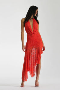 Hire Natalie Rolt Hailey Dress in Tangerine Lace