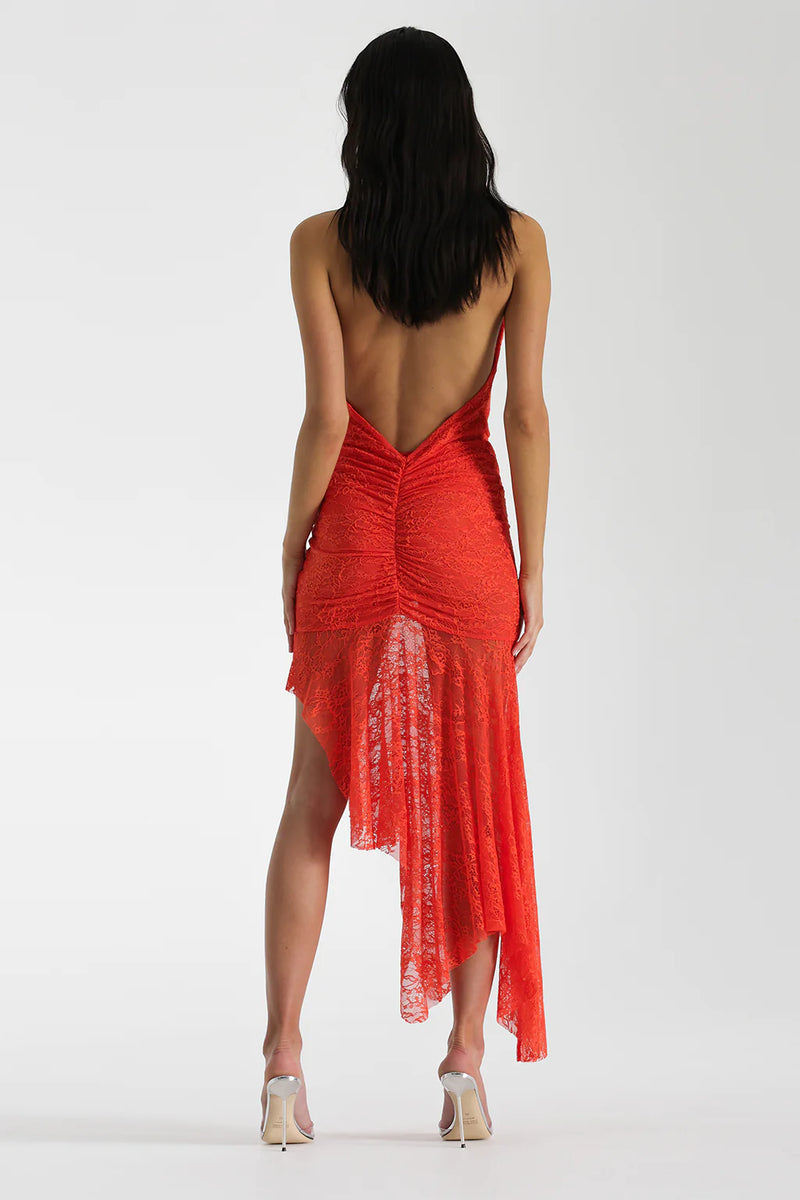 Hire Natalie Rolt Hailey Dress in Tangerine Lace