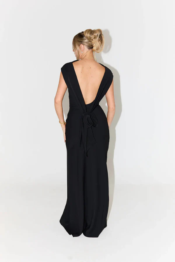 Hire ODD MUSE The Ultimate Muse Drape Back Maxi Dress Black