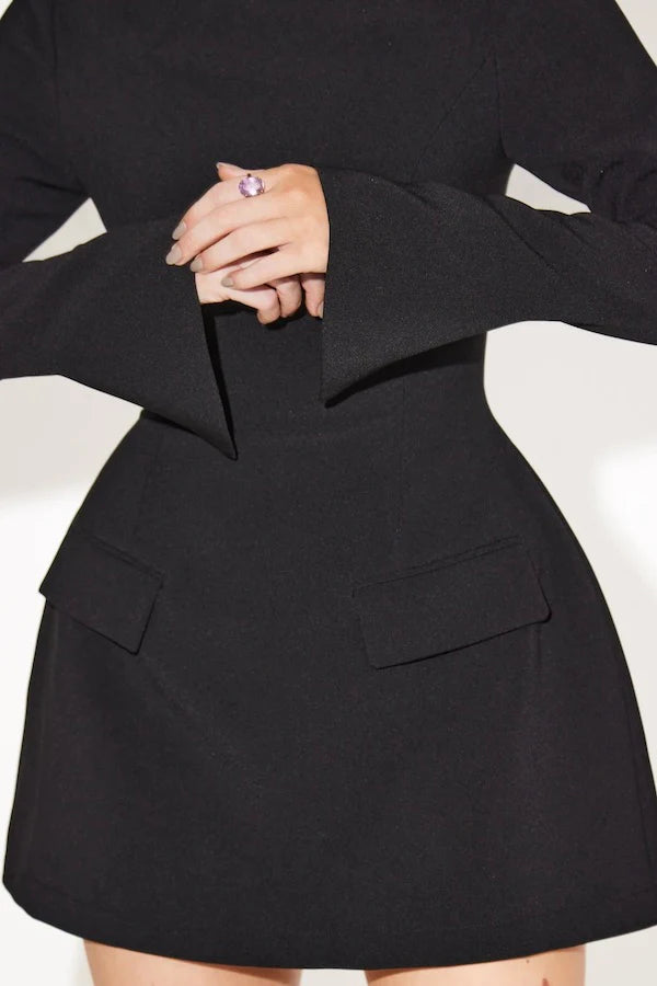 Hire ODD MUSE The Ultimate Muse Split Sleeve Mini Dress in Black
