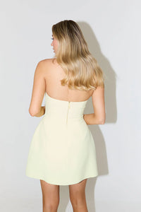 Hire ODD MUSE The Ultimate Muse Structured Mini Dress in Lime Cream Yellow