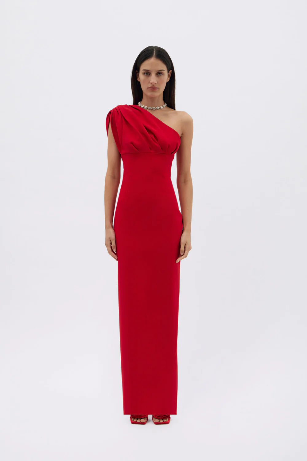 Hire RACHEL GILBERT Winnie Gown in Cherry Red