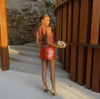 Hire RAT & BOA Malika Mini Dress in Orange Sequin