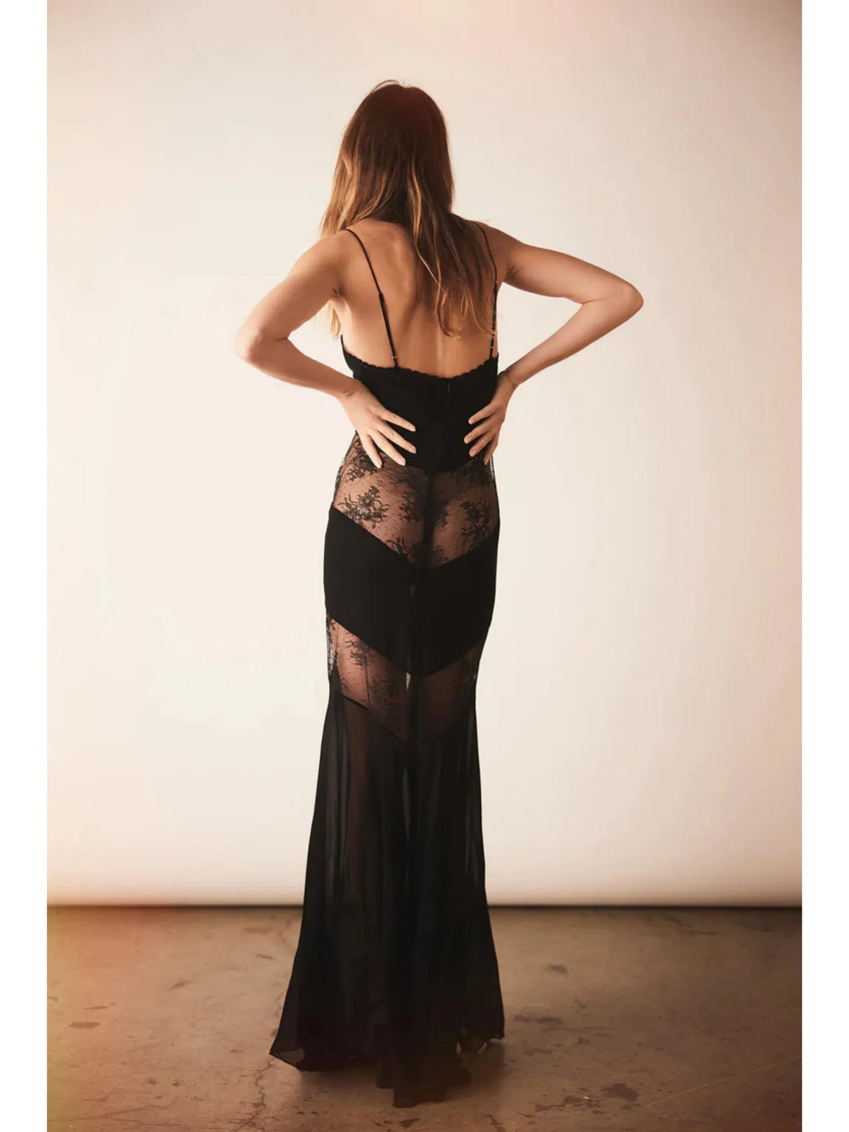 Hire RAT & BOA Venezia Lace Slip Dress in Black