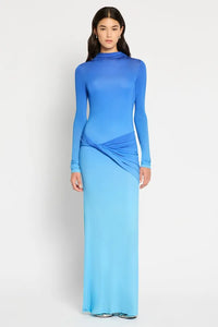 Hire SASS & BIDE Life Form Jersey Gown in Blue Ombre