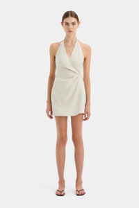 Hire SIR THE LABEL Affogato Twist Mini Dress in Cream