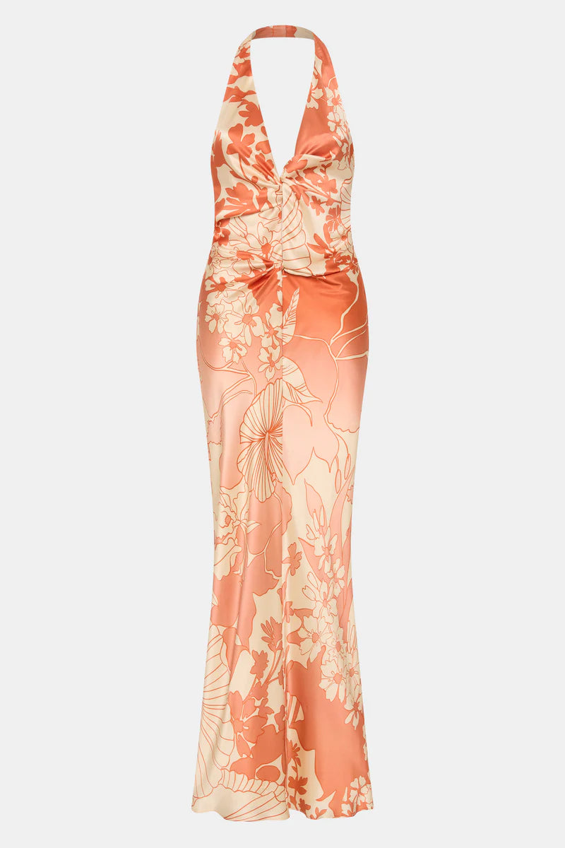 Hire SIR THE LABEL Como Twist Maxi Dress in Paradiso Print