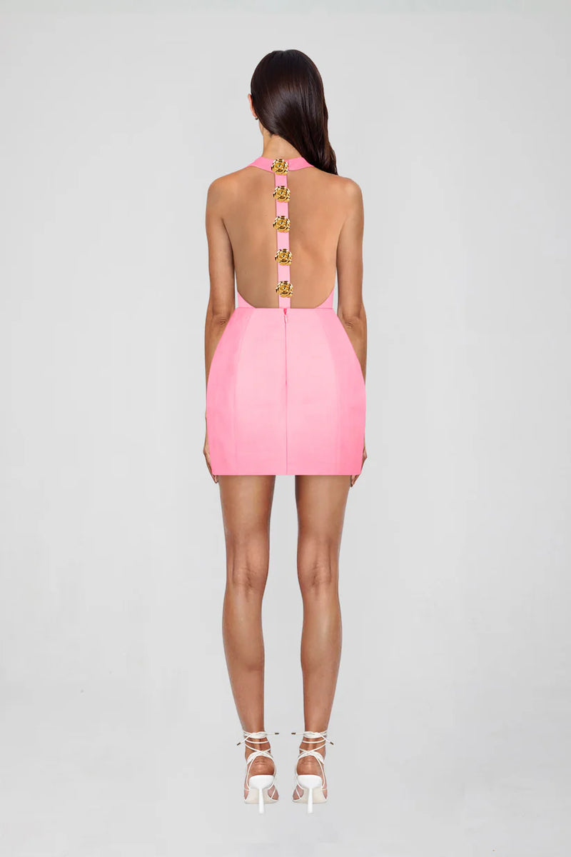 Hire ATOIR Tiffany Mini Dress in Blush Pink