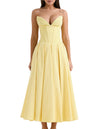 Hire HOUSE OF CB Lady Sunshine Strapless Tulle Midi Dress in Yellow